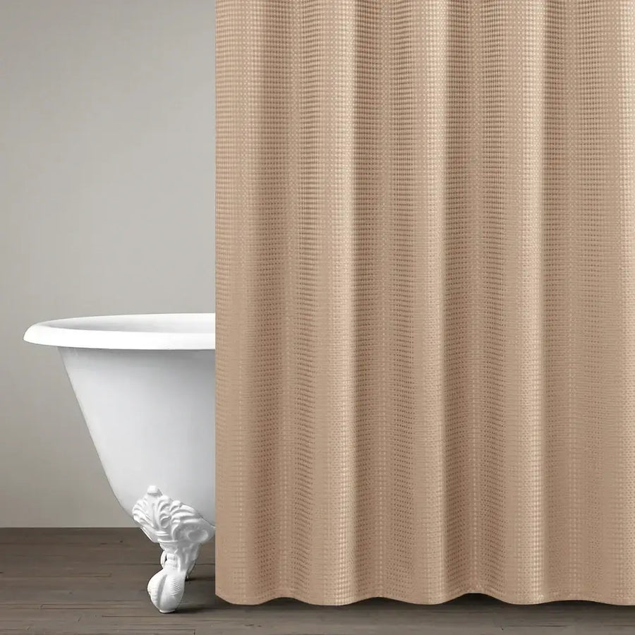 Waffle Weave Grommet Top Shower Curtain - Jinchan Home