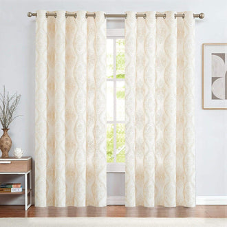 
                    
                      Embroidered Paisley Grommet Curtains - Jinchan Home
                    
                  