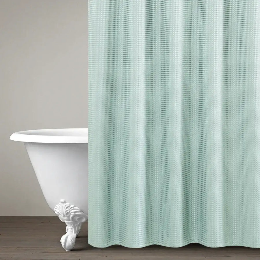 Waffle Weave Grommet Top Shower Curtain - Jinchan Home