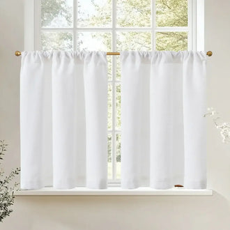 
                    
                      Light Solid Lined Kitchen Curtains - Jinchan Home
                    
                  