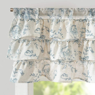 
                    
                      Peony Print Linen-Blend Waterfall Valance - Jinchan Home
                    
                  