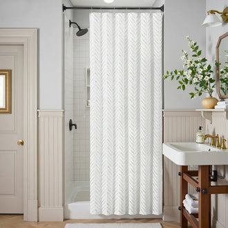 
                    
                      Herringbone Printed Shower Curtain - Jinchan Home
                    
                  