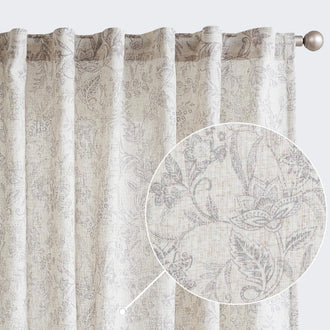 Ethereal Botanical Linen Curtains - Jinchan Home