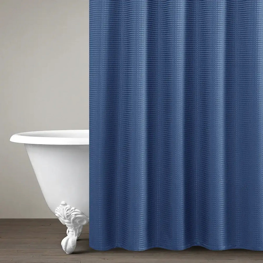 Waffle Weave Grommet Top Shower Curtain - Jinchan Home