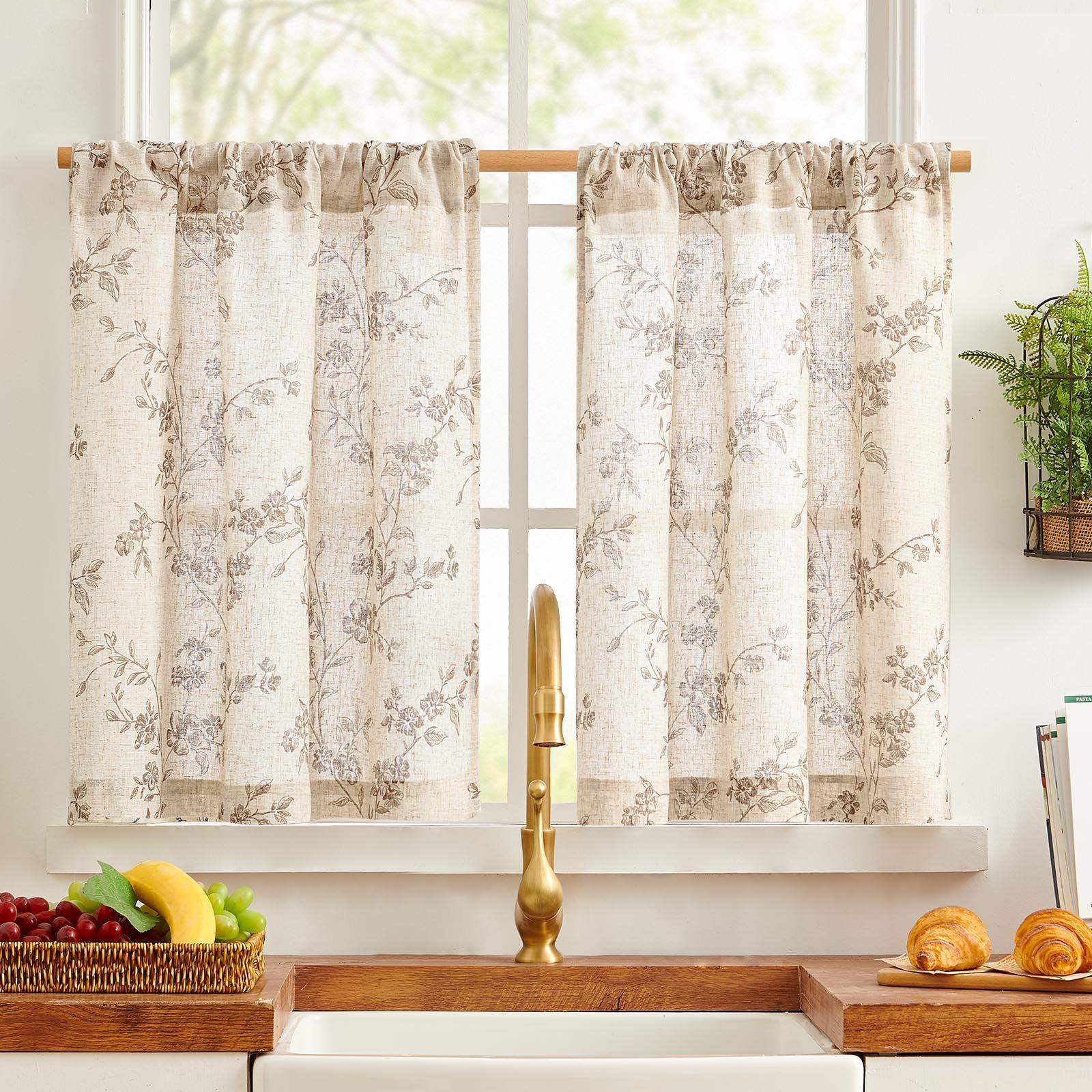 Floral Kitchen Curtains - Vintage, Embroidered & Café Styles
