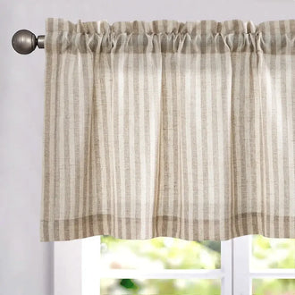 
                    
                      Linen Vertical Stripe Valance - Jinchan Home
                    
                  