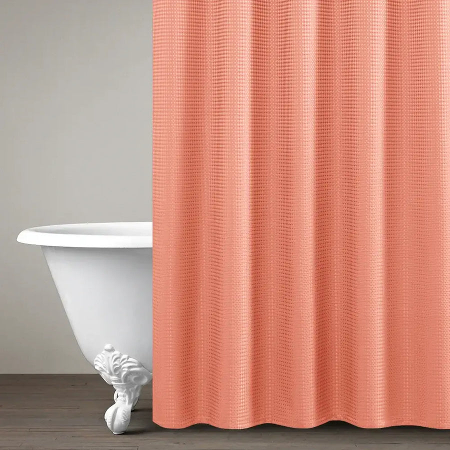 Waffle Weave Grommet Top Shower Curtain - Jinchan Home