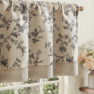 
                    
                      Vintage Rose Print Linen-Blend Rod Pocket Valance - Jinchan Home
                    
                  
