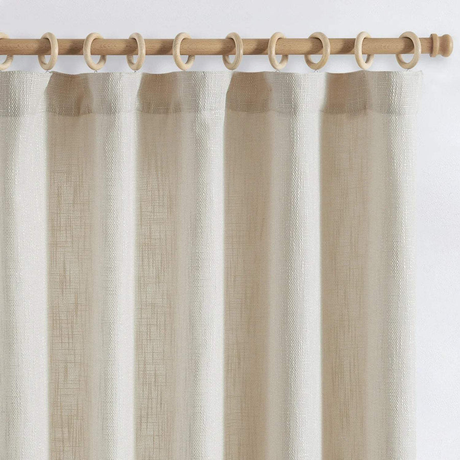 Solid Faux Linen 3-in-1 Curtains - Jinchan Home
