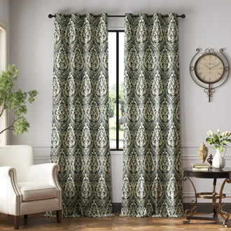 
                    
                      Damask Pattern Grommet Curtains - Jinchan Home
                    
                  