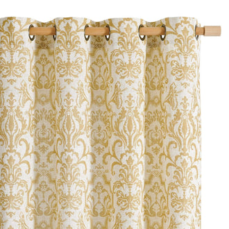 
                    
                      Baroque Damask Linen-Blend Grommet Curtains - Jinchan Home
                    
                  