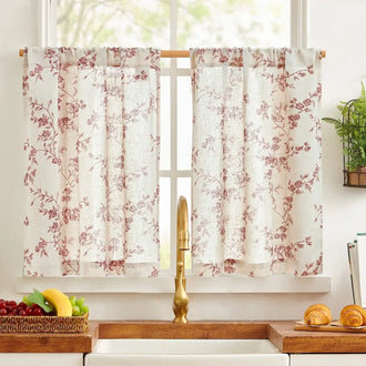 
                    
                      Bloom Vine Rod Pocket Kitchen Curtains - Jinchan Home
                    
                  