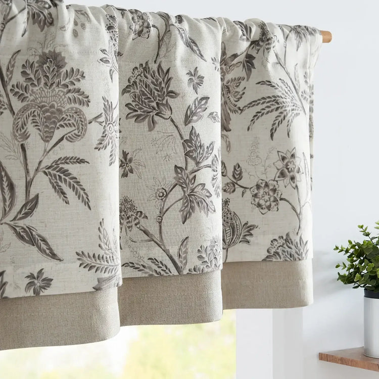 Vintage Botanical Floral Print Double-Layer Valance - Jinchan Home