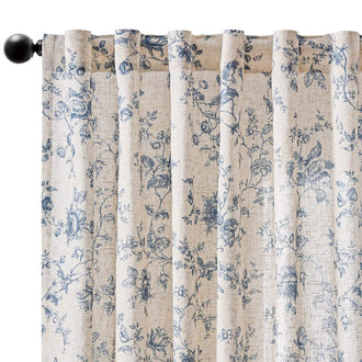 
                    
                      Amelie Floral Linen Blend Curtains - Jinchan Home
                    
                  
