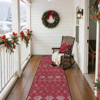 Snowflake Stripe Rug - Jinchan Home