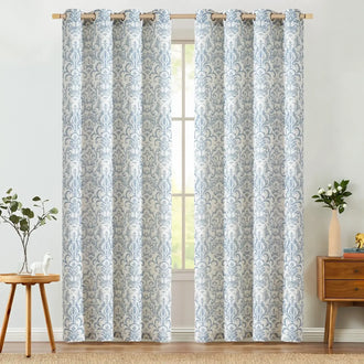 
                    
                      Baroque Damask Linen-Blend Grommet Curtains - Jinchan Home
                    
                  