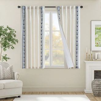 
                    
                      Lined Antique Ornate Vine Bloom Embroidery Curtains - Jinchan Home
                    
                  