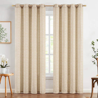 
                    
                      Boho Geometric Vertical Stripe Linen Curtains - Jinchan Home
                    
                  