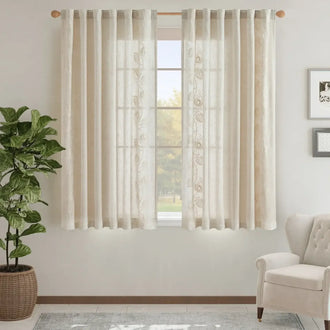 
                    
                      Nut Pattern Embroidered 3-in-1 Rod Pocket Curtains - Jinchan Home
                    
                  