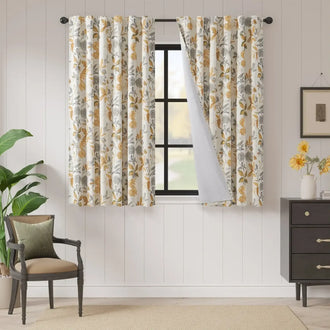 
                    
                      Leaf Pattern Linen-Blend 3-in-1 Curtains - Jinchan Home
                    
                  