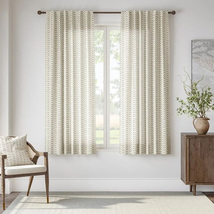 Herringbone Arrow Linen Curtains - Jinchan Home