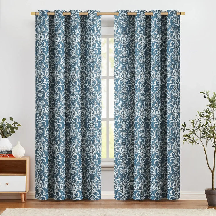 Damask Heritage Vintage Curtains - Jinchan Home