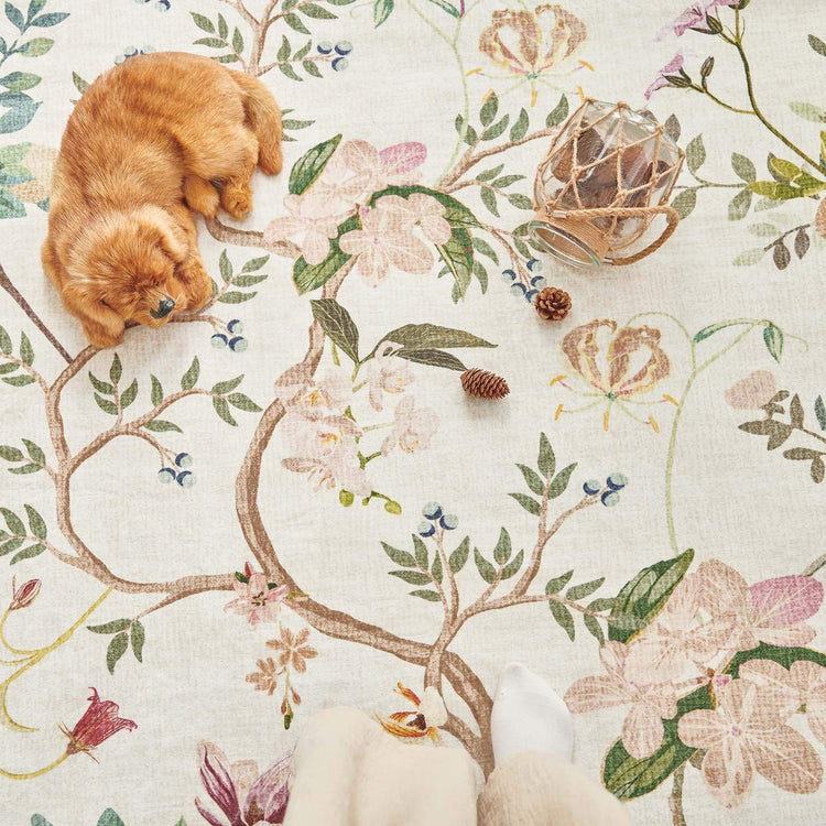 Floral Vine Rug - Jinchan Home