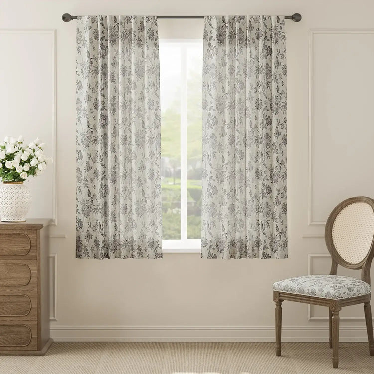 Vintage Botanical Vine & Multi-Floral Curtains - Jinchan Home