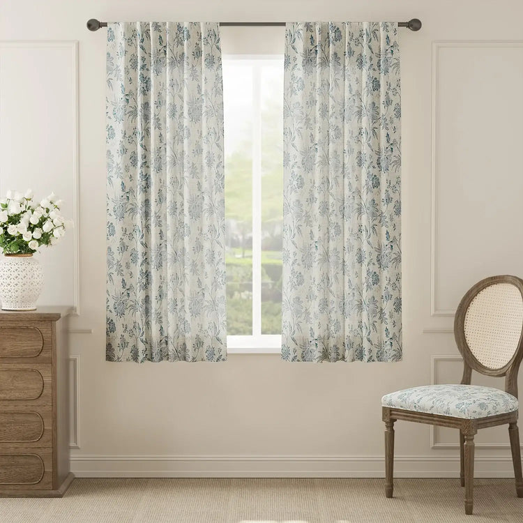 Vintage Botanical Vine & Multi-Floral Curtains - Jinchan Home
