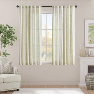 
                    
                      Cross Ripple Print Linen Blend 3-in-1 Curtains - Jinchan Home
                    
                  