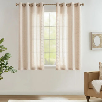 
                    
                      Boho Geometric Fish Leaf Embroidered Curtains - Jinchan Home
                    
                  
