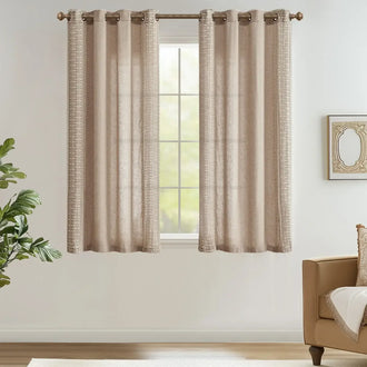 
                    
                      Boho Geometric Fish Leaf Embroidered Curtains - Jinchan Home
                    
                  
