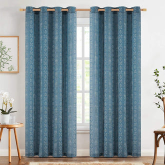 
                    
                      Boho Geometric Vertical Stripe Linen Curtains - Jinchan Home
                    
                  