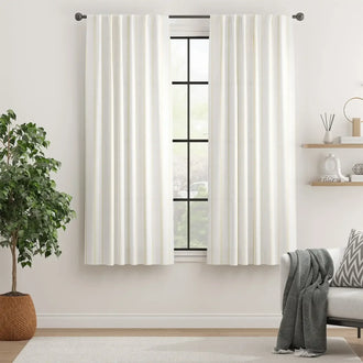 
                    
                      Modern Striped Linen Blend Curtains - Jinchan Home
                    
                  