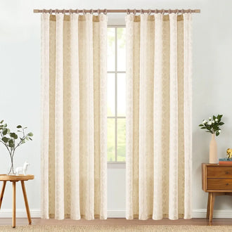 
                    
                      Boho Tribal Pattern 3-in-1 Linen-Blend Curtains - Jinchan Home
                    
                  
