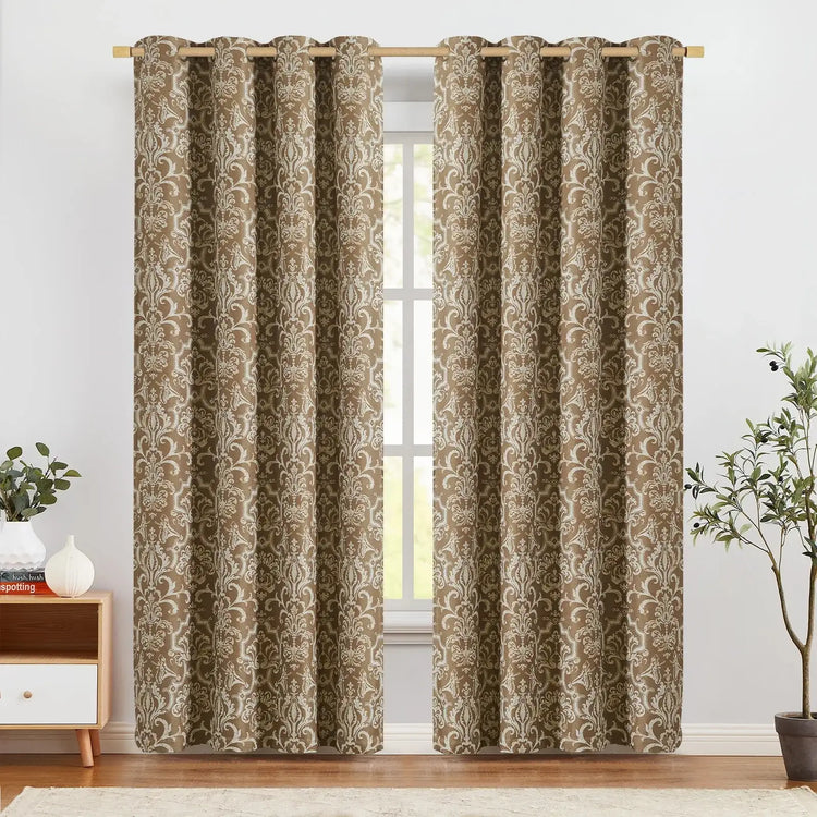 Damask Heritage Vintage Curtains - Jinchan Home
