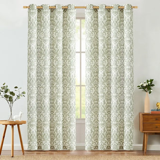 
                    
                      Baroque Damask Linen-Blend Grommet Curtains - Jinchan Home
                    
                  