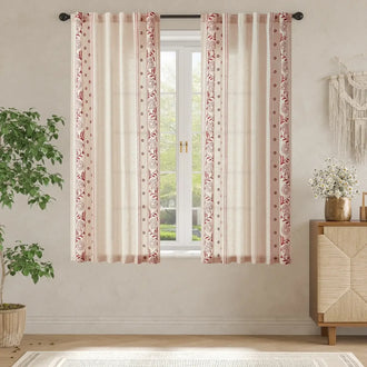 
                    
                      Hydrangea Embroidered Linen Curtains - Jinchan Home
                    
                  