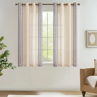 
                    
                      Boho Geometric Fish Leaf Embroidered Curtains - Jinchan Home
                    
                  