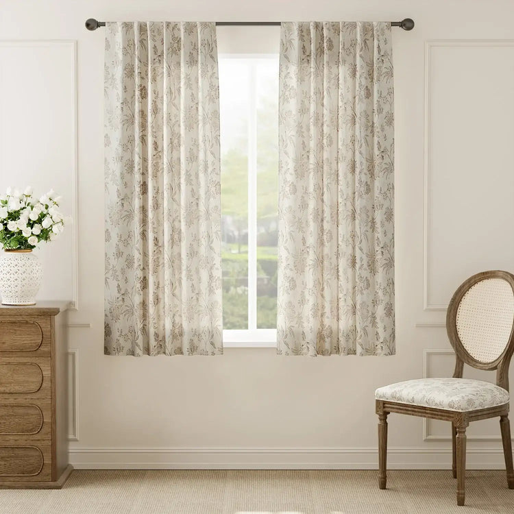 Vintage Botanical Vine & Multi-Floral Curtains - Jinchan Home