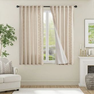 
                    
                      Vintage Lined Embroidered Botanical Border Curtains - Jinchan Home
                    
                  