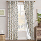 Floral Butterfly Linen Blend Lined Curtains - Jinchan Home