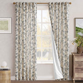 Floral Butterfly Linen Blend Lined Curtains - Jinchan Home