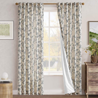 
                    
                      Floral Butterfly Linen Blend Lined Curtains - Jinchan Home
                    
                  