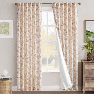 
                    
                      Floral Butterfly Linen Blend Lined Curtains - Jinchan Home
                    
                  