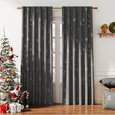 Gingerbread Man & Santa Christmas Motif Curtains - Jinchan Home