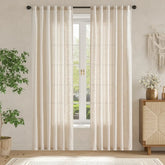 Hydrangea Embroidered Linen Curtains - Jinchan Home
