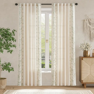 
                    
                      Hydrangea Embroidered Linen Curtains - Jinchan Home
                    
                  