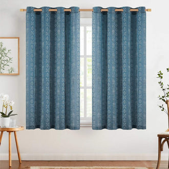 
                    
                      Boho Geometric Vertical Stripe Linen Curtains - Jinchan Home
                    
                  
