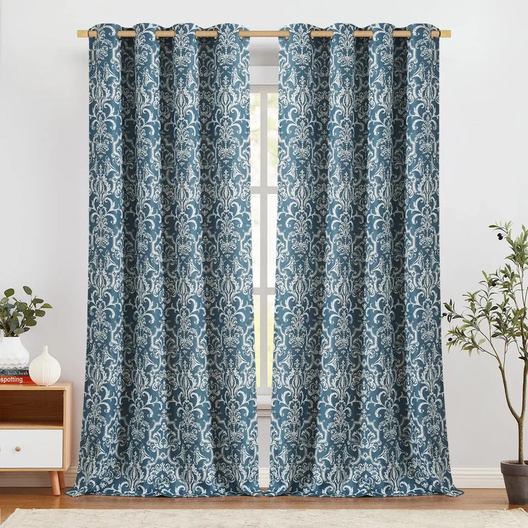 Damask Heritage Vintage Curtains - Jinchan Home